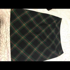 Talbots plaid woolish skirt